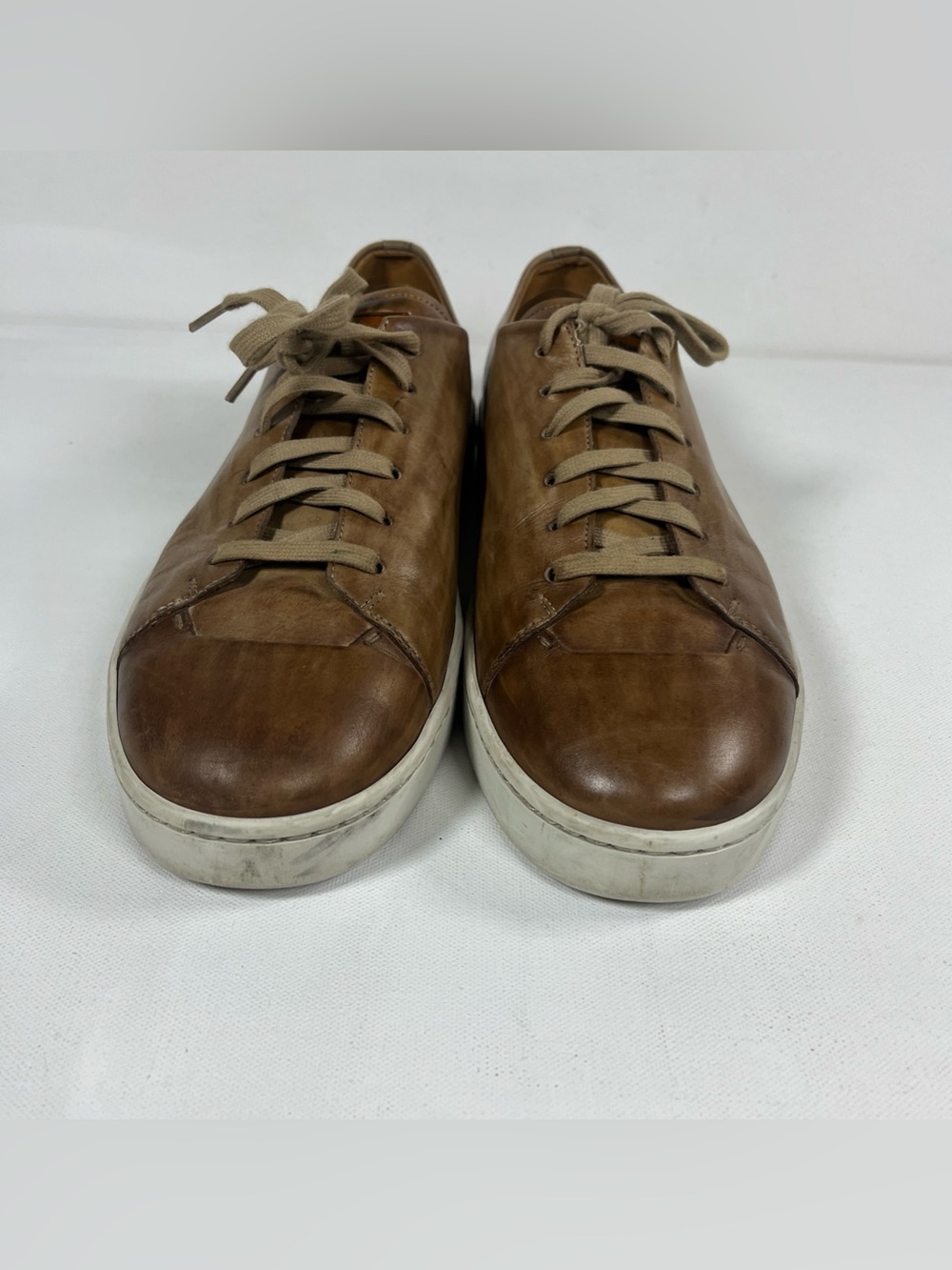 Magnanni Sneakers Low Top Luxury Leather Dress Made Spain Brown Men’s 13 M - Picture 4 of 11